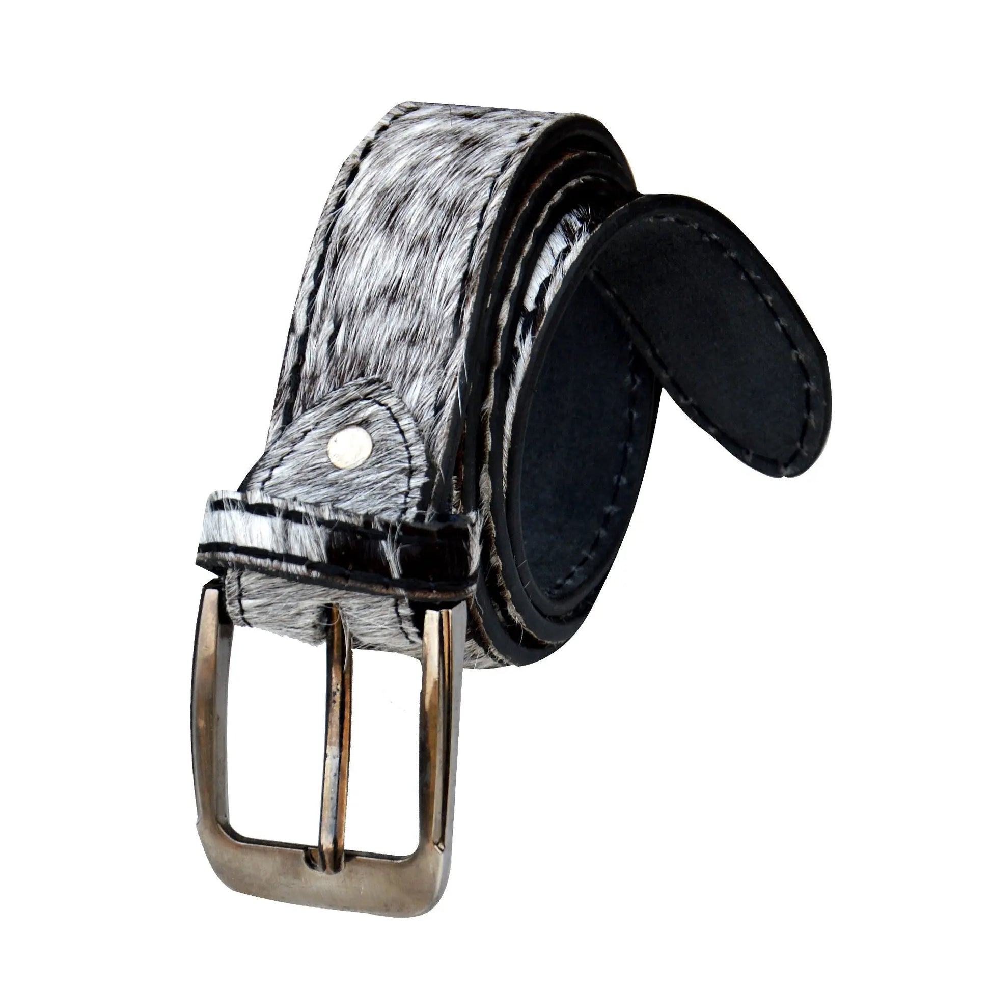 Men’s Leather Belt – Hair On | Western-Attire shoppingbox