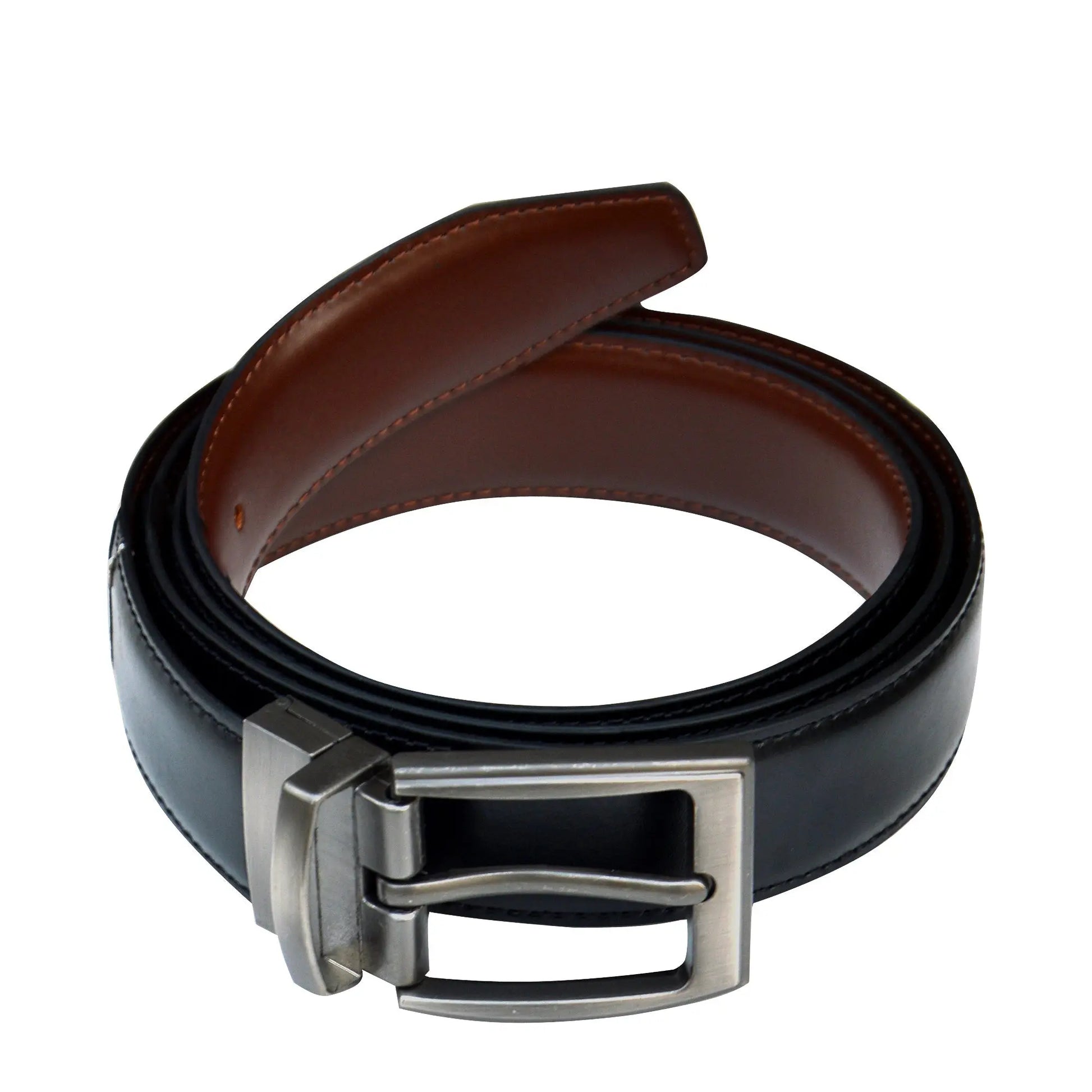Men's Leather Reversible Belts Black & Brown | Western-Attire shoppingbox